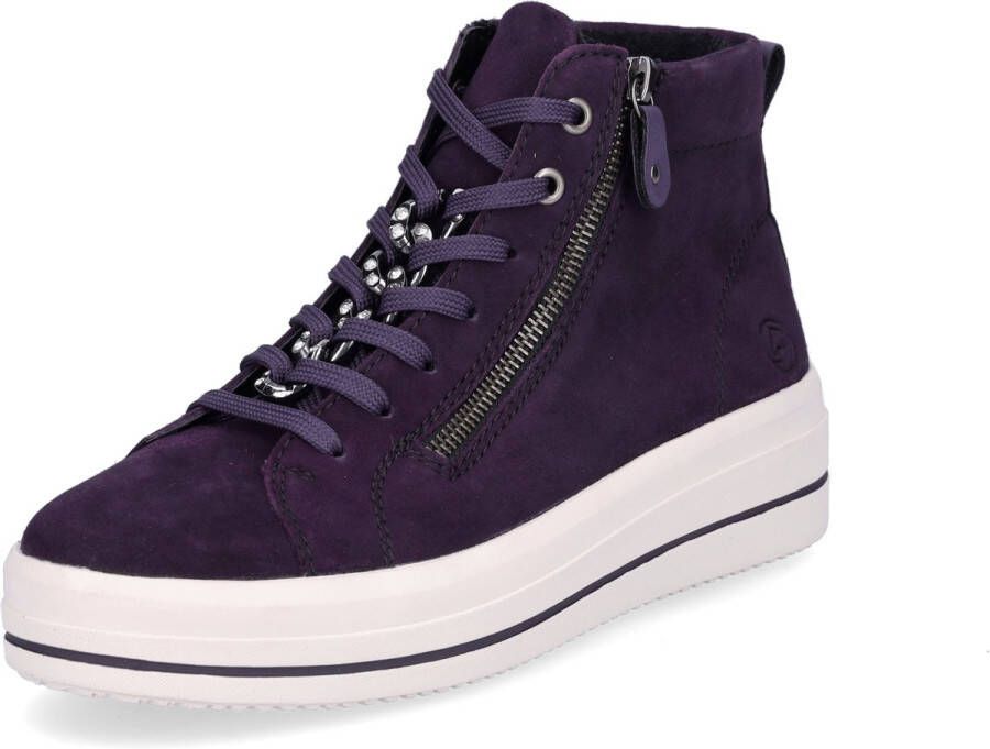 Remonte Plateausneakers Liz Hurley-Collection freizeitschoen high-top sneaker veterschoen zijrits