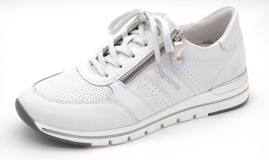 Remonte Sneakers met sleehak met zijrits vrijetijdsschoen lage schoen veterschoen