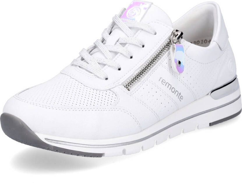Remonte Sneakers met sleehak met zijrits vrijetijdsschoen lage schoen veterschoen