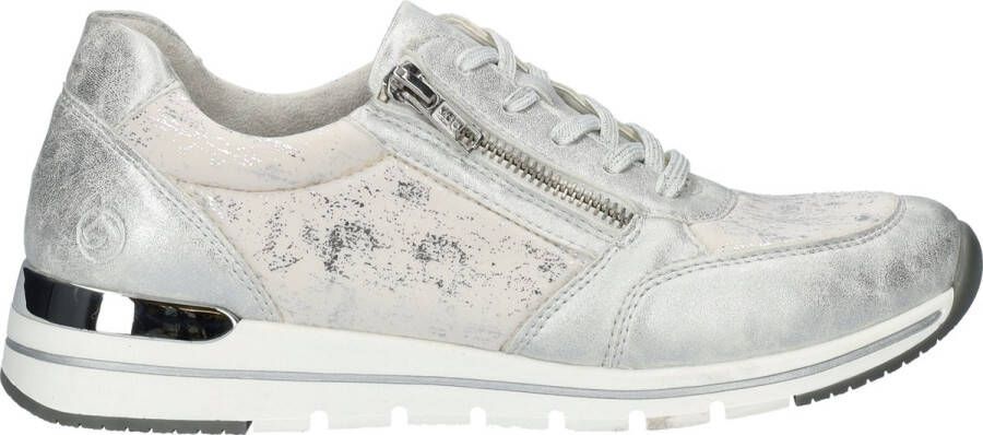 Remonte Zilveren Metallic Sneakers voor Dames Gray Dames