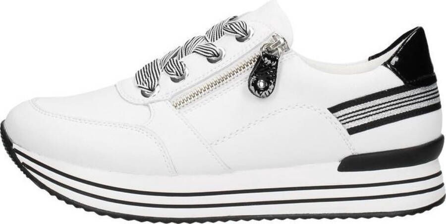 Remonte Dames Sneaker DR1312-80 Wit Zwart