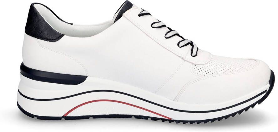 Remonte Sneakers met sleehak vrijetijdsschoen lage schoen veterschoen met metallic contrastaccenten