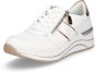 Remonte Sneakers met sleehak vrijetijdsschoen lage schoen veterschoen met metallic contrastaccenten - Thumbnail 1