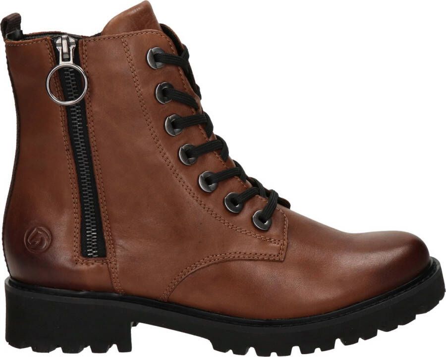 Remonte Veterlaarsjes blokhak laarsjes veterschoenen flats in used look