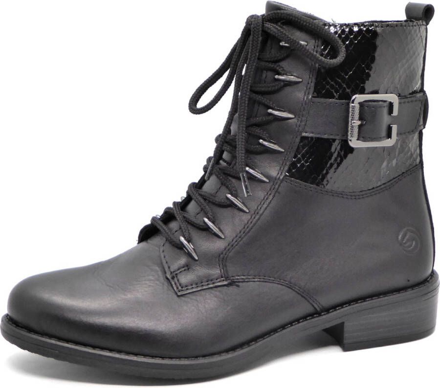 Remonte Groene Leren Veterschoenen voor Dames Green Dames