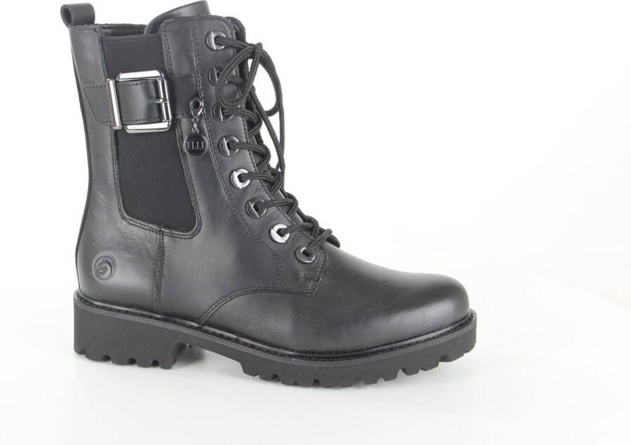 Remonte Elegante Veterschoenen met Gun Metal Details Black Dames