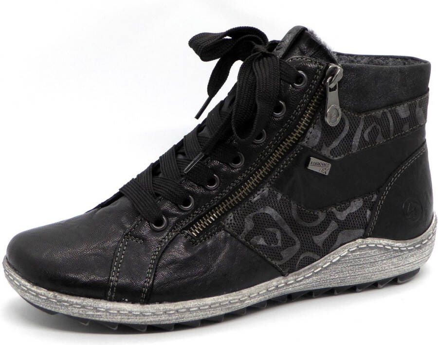 Remonte Dames Veterboot R1484 02 Zwart Combi - Foto 1