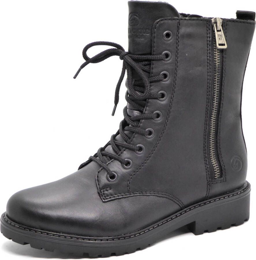 Remonte Zwarte gesloten booties voor dames Black Dames