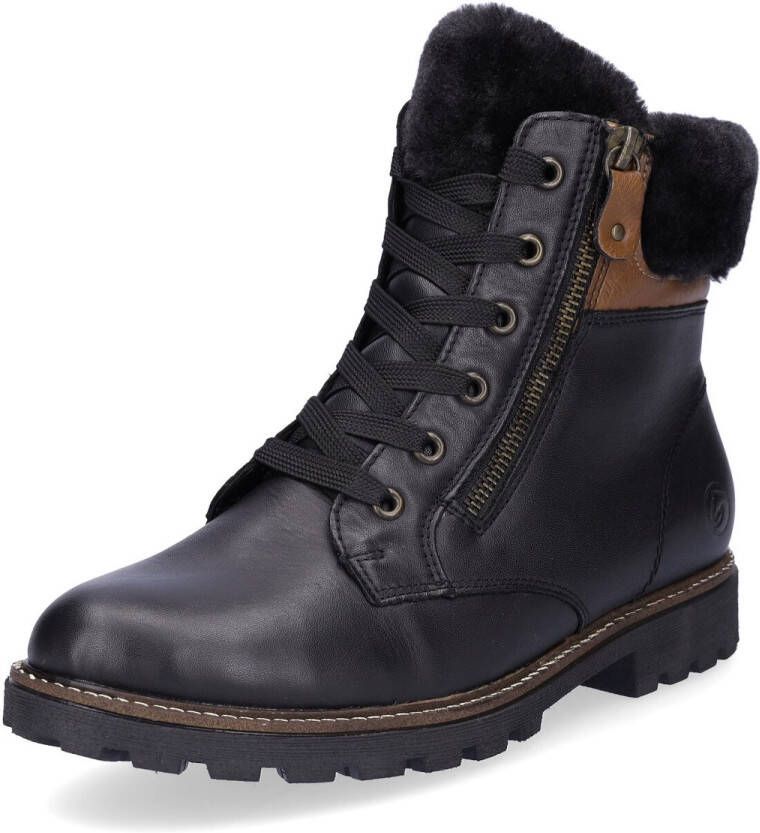 Remonte Hoge veterschoenen met rits aan de buitenkant