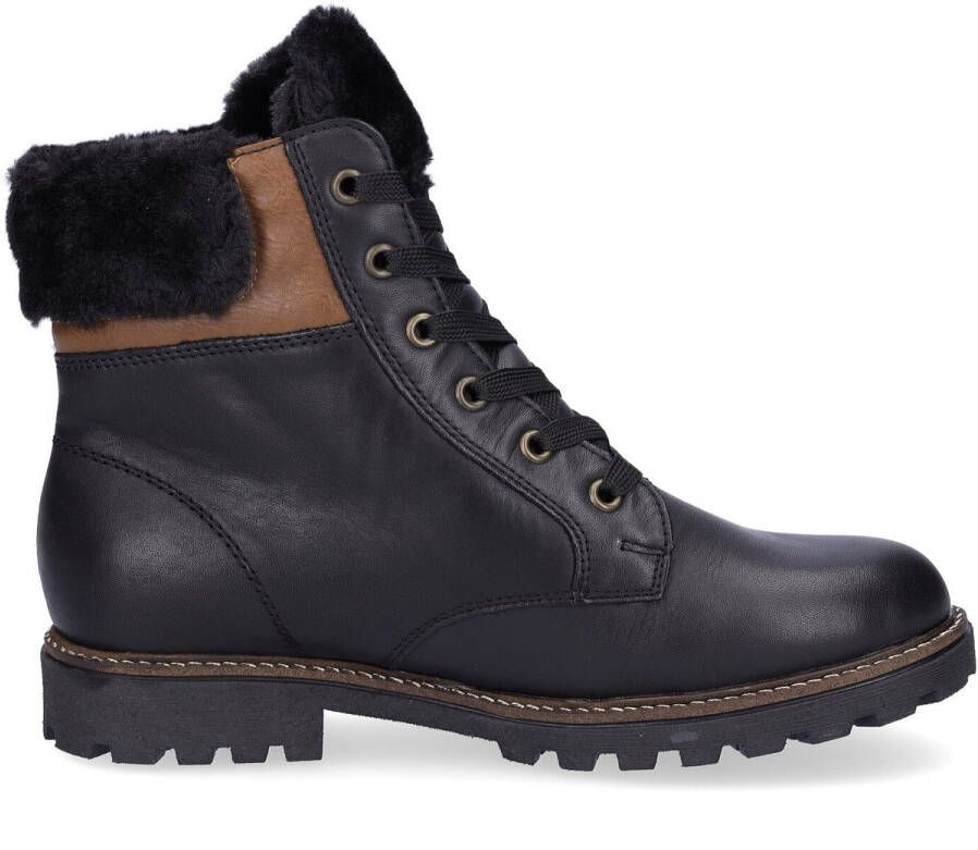 Remonte Hoge veterschoenen met rits aan de buitenkant