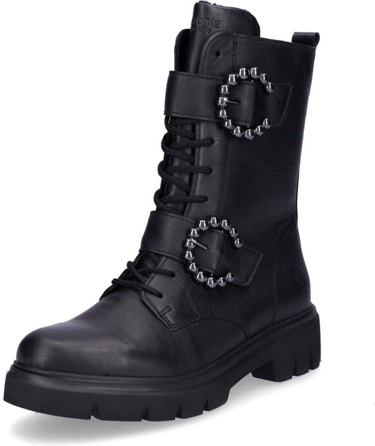Remonte Veterlaarsjes blokhak herfstmode veterschoenen met binnenrits