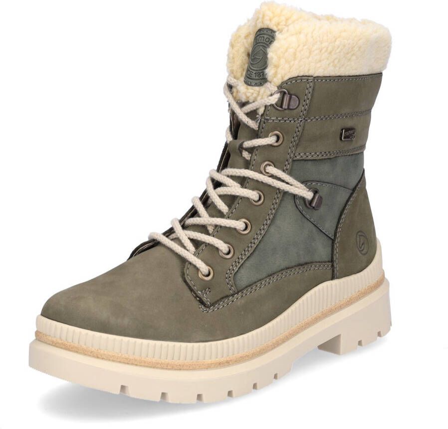 Remonte D0 54 Dames Veterboots Groen