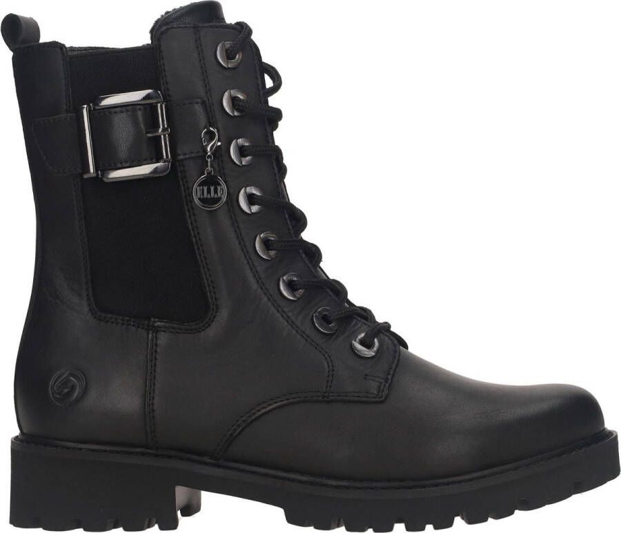 Remonte Elegante Veterschoenen met Gun Metal Details Black Dames