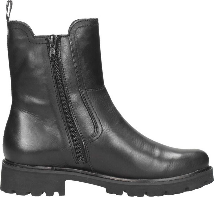 Remonte Zwarte Leren Enkellaarsjes Vrouwen Black Dames