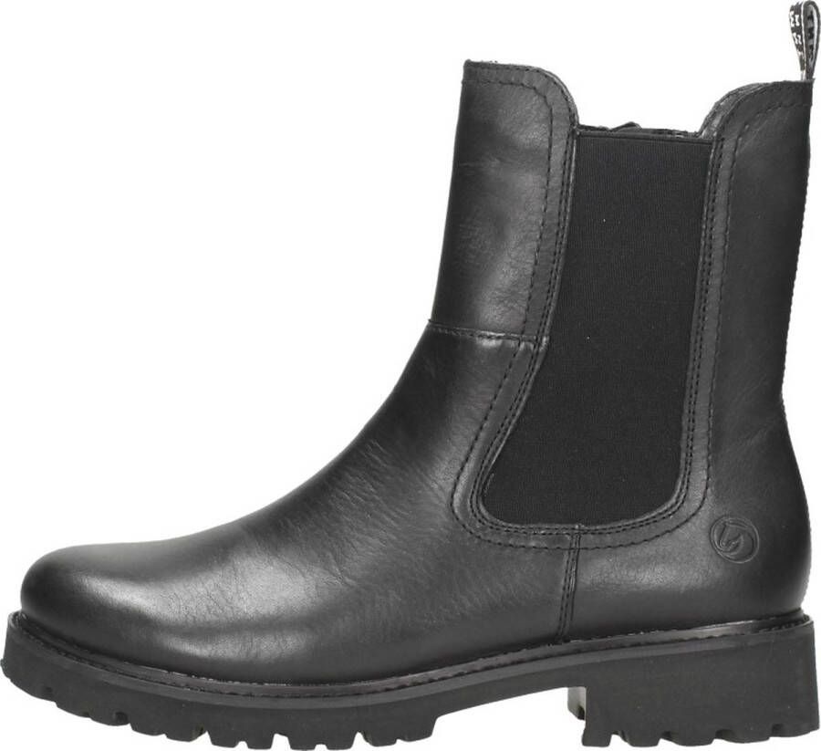 Remonte Comfortabele Leren Chelsea Boot Black Dames