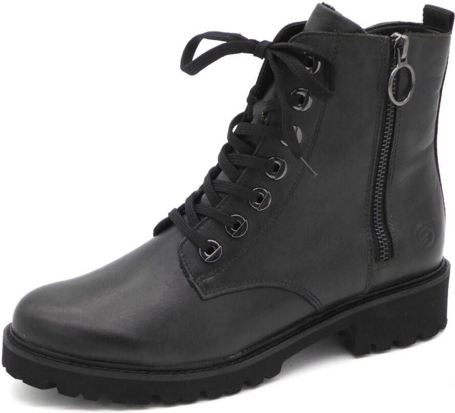 Remonte Veterlaarsjes blokhak laarsjes veterschoenen flats in used look