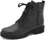 Remonte Veterlaarsjes blokhak laarsjes veterschoenen flats in used look - Thumbnail 1