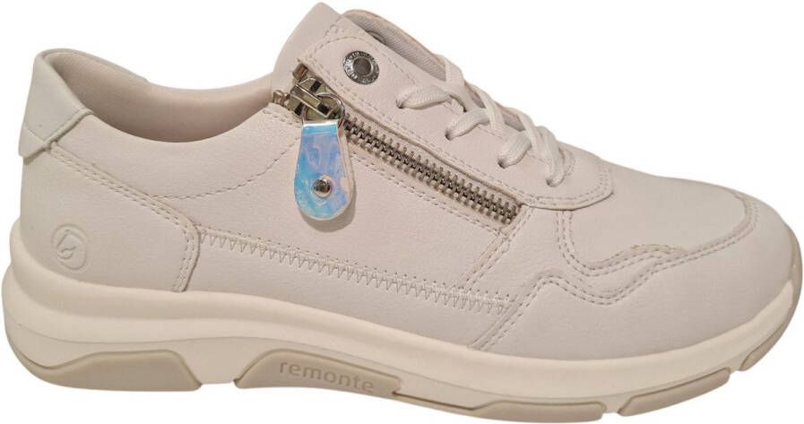 Remonte Lage Leren Dames Sneakers Wit