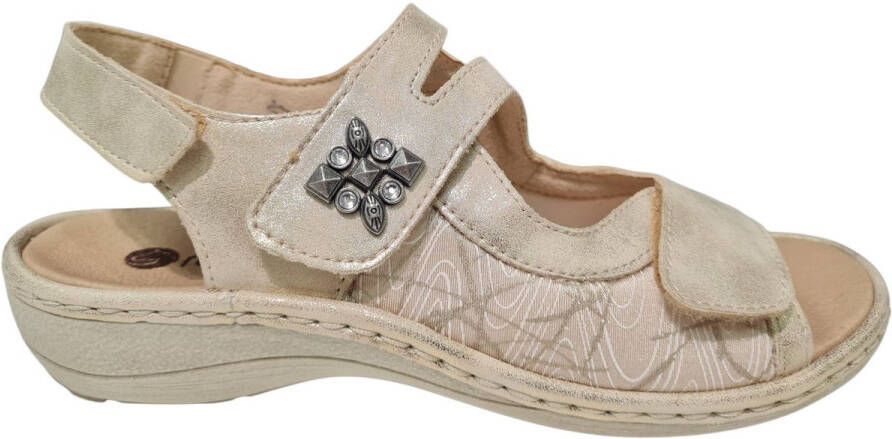 Remonte Dames Sandaal D7647 94 Lichtbeige Metallic