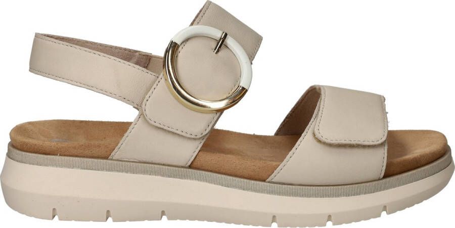 Remonte Licht Grijze Leren Sandalen Licht Grijs