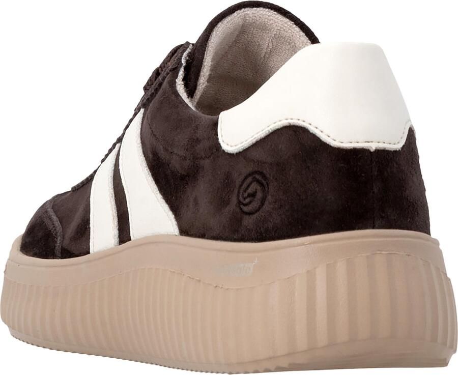 REMONTE Sneakers laag chocoladebruin wit