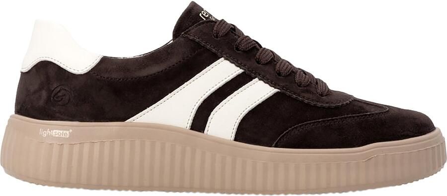 REMONTE Sneakers laag chocoladebruin wit