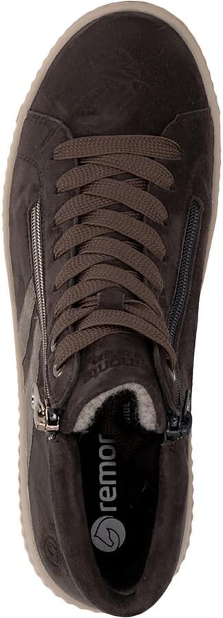 REMONTE Sneakers hoog beige donkerbruin