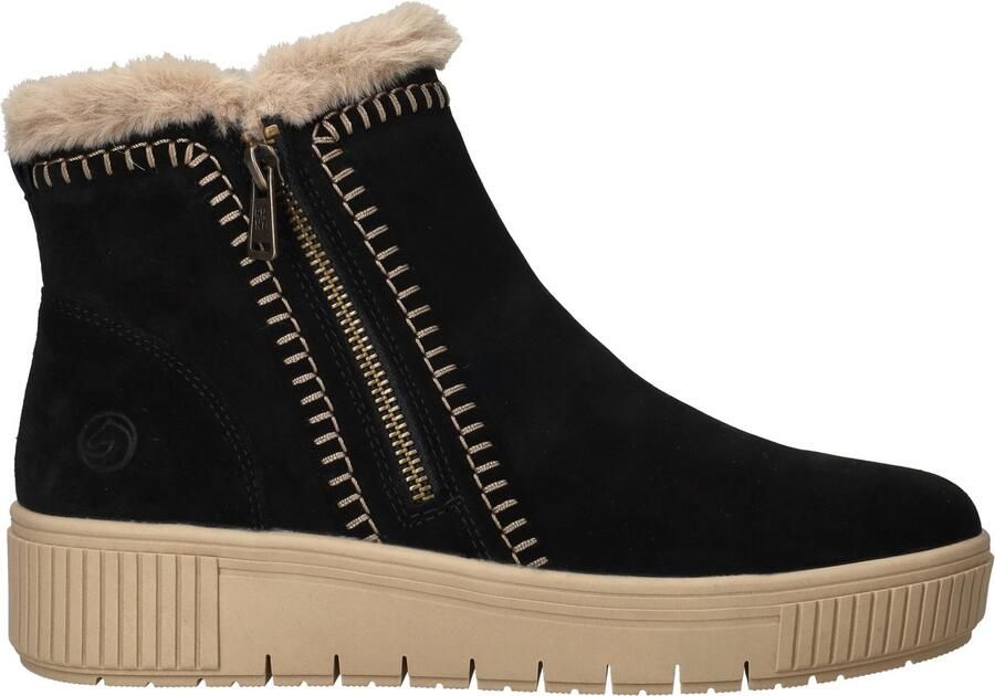 Remonte Winterlaarzen Elisabeth Hurley-Collection Winter enkellaars plateaulaarzen met imitatiebontrand en zacht voetbed