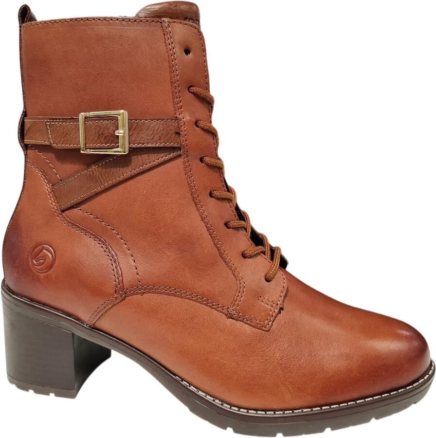 Remonte Cognac Leren Dames Laarzen Cogna