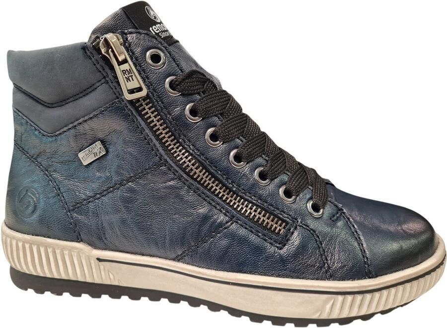 Remonte D0772-15 Hoge Veterschoenen Blauw Leer Dames Blauw - Foto 4