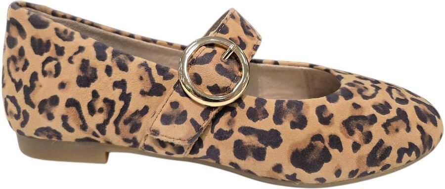 Remonte D0K14-90 Instappers Luipaardprint Suede Dames Beige