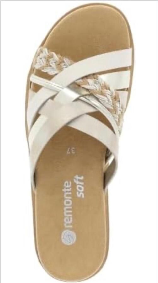 Remonte D0Q50-12 slippers uitneembare zool wit zilver