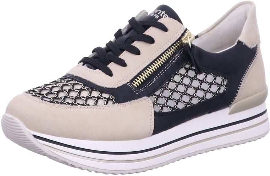 Remonte Plateausneakers vrijetijdsschoen lage schoen veterschoen vegan contrastafwerking