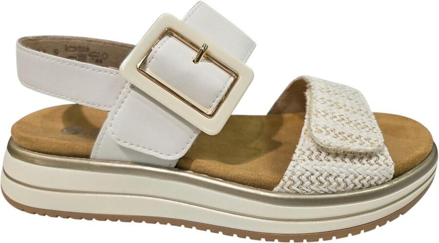 Remonte D1J53-81 Sandalen Wit Leer Dames Wit Goud