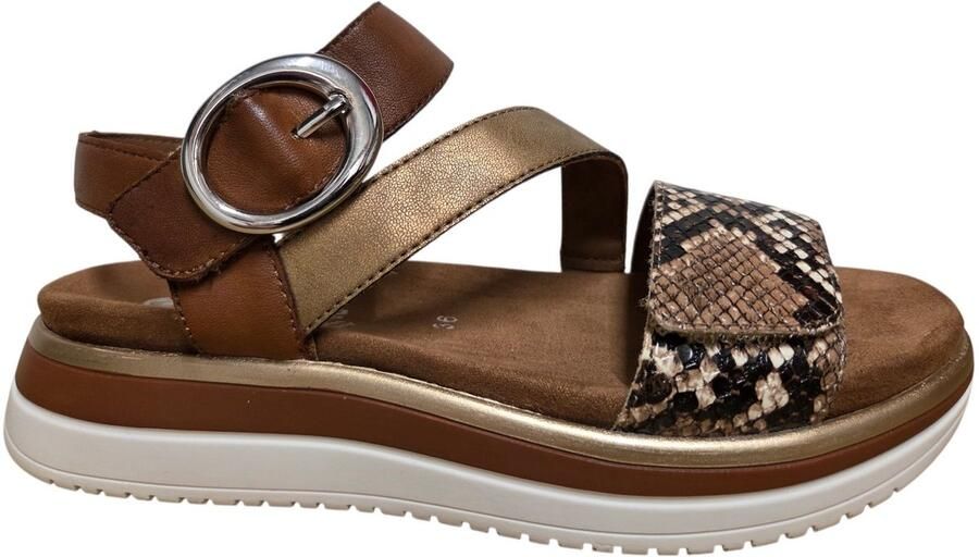 Remonte D1J64-25 Sandalen Bruin Slangenprint Leer Dames Bruin