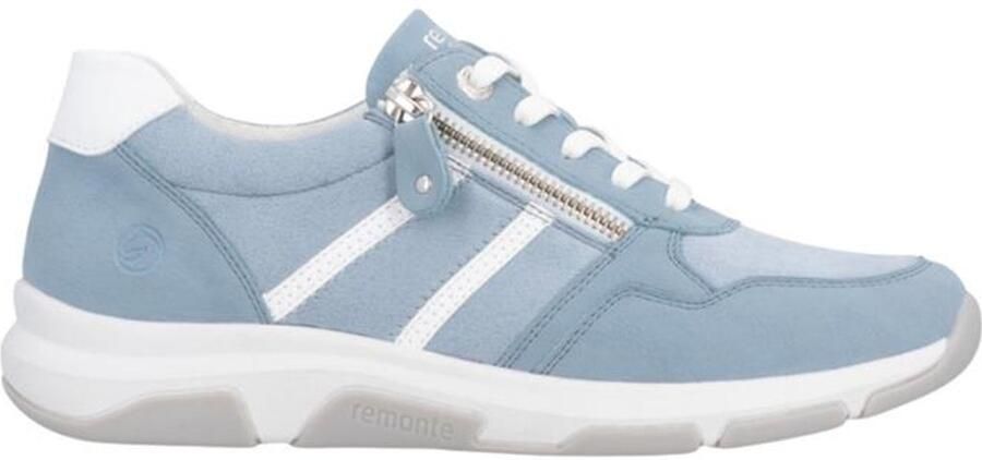 Remonte D1S04-10 Sneakers Blauw Leer en Suede Dames Blauw