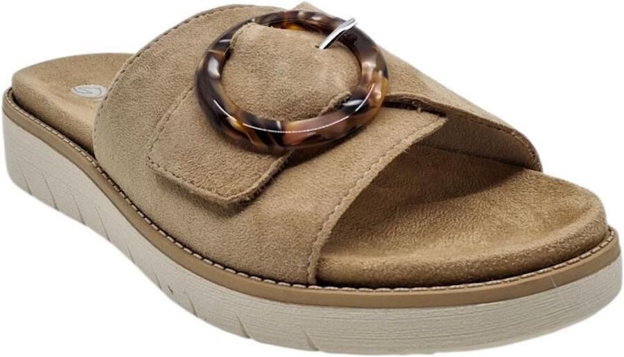 Remonte D2042-62 Beige Slipper met Velcro