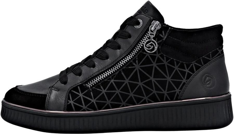 Remonte D2E70-00 halfhoge sneakers rits en veters uitneembare zool soft