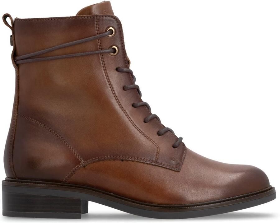 Remonte D2W80-24 Cognac bootie met rits en vetersluiting - Foto 3
