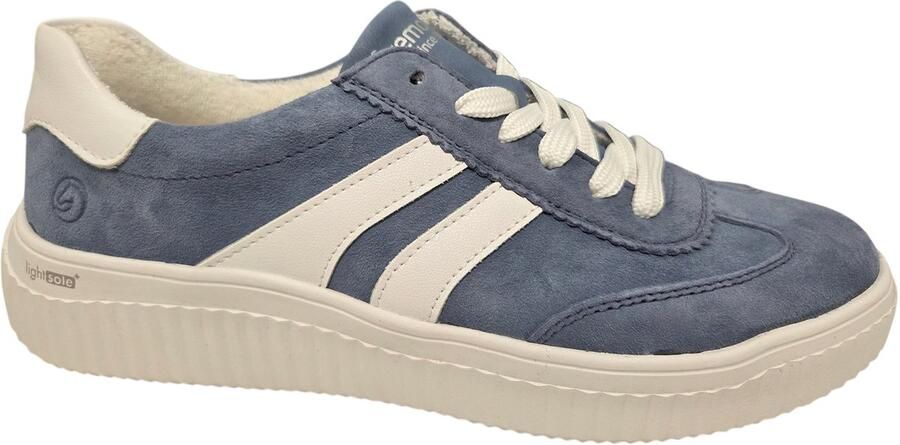 Remonte D3E00-14 Sneakers Blauw Suede Dames Blauw