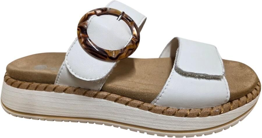 Remonte D3J51-80 Slippers Wit Leer Dames Wit