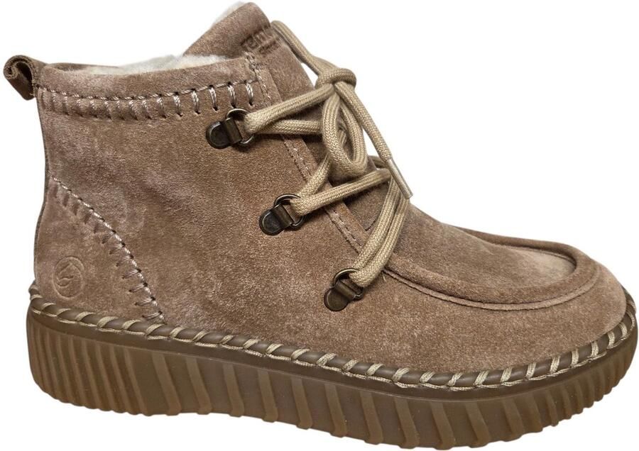 Remonte D4A72-20 Veterboots Beige Suede Dames Beige