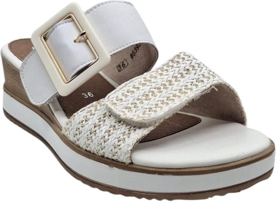 Remonte D6463-80 Wit Slipper met velcro