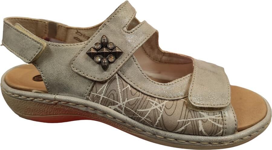 Remonte Dames Sandaal D7647-40 Zilver Print - Foto 2