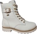 Remonte Winterlaarzen blokhak veterschoenen outdoorschoen met decoratieve gesp - Wit