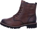 Remonte Veterschoenen blokhak veterschoen enkellaars in used look - Bruin