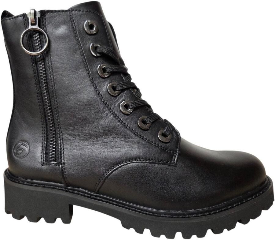 Remonte Veterlaarsjes blokhak laarsjes veterschoenen flats in used look - Foto 5
