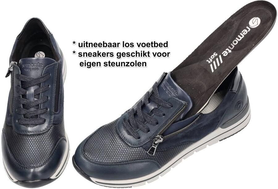 Remonte -Dames blauw donker sneakers - Foto 2