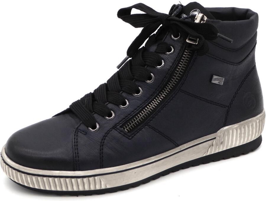 Remonte D0772-15 Hoge Veterschoenen Blauw Leer Dames Blauw - Foto 4