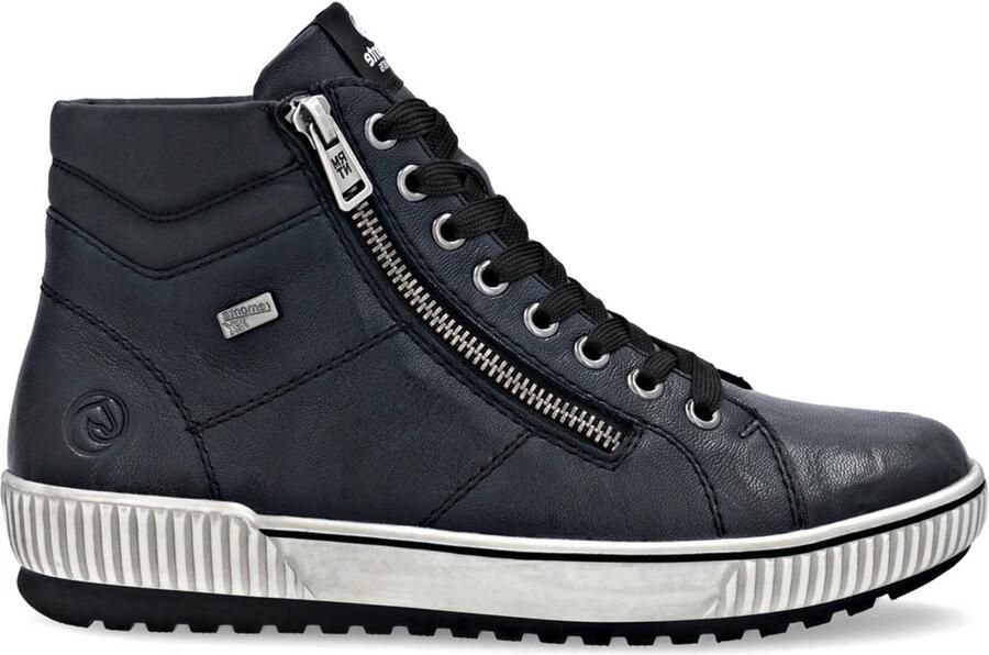 Remonte D0772-15 Hoge Veterschoenen Blauw Leer Dames Blauw - Foto 4
